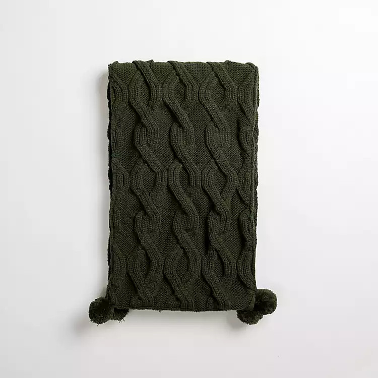 Green Chunky Knit Table Runner, 90 in. | Kirkland's Home