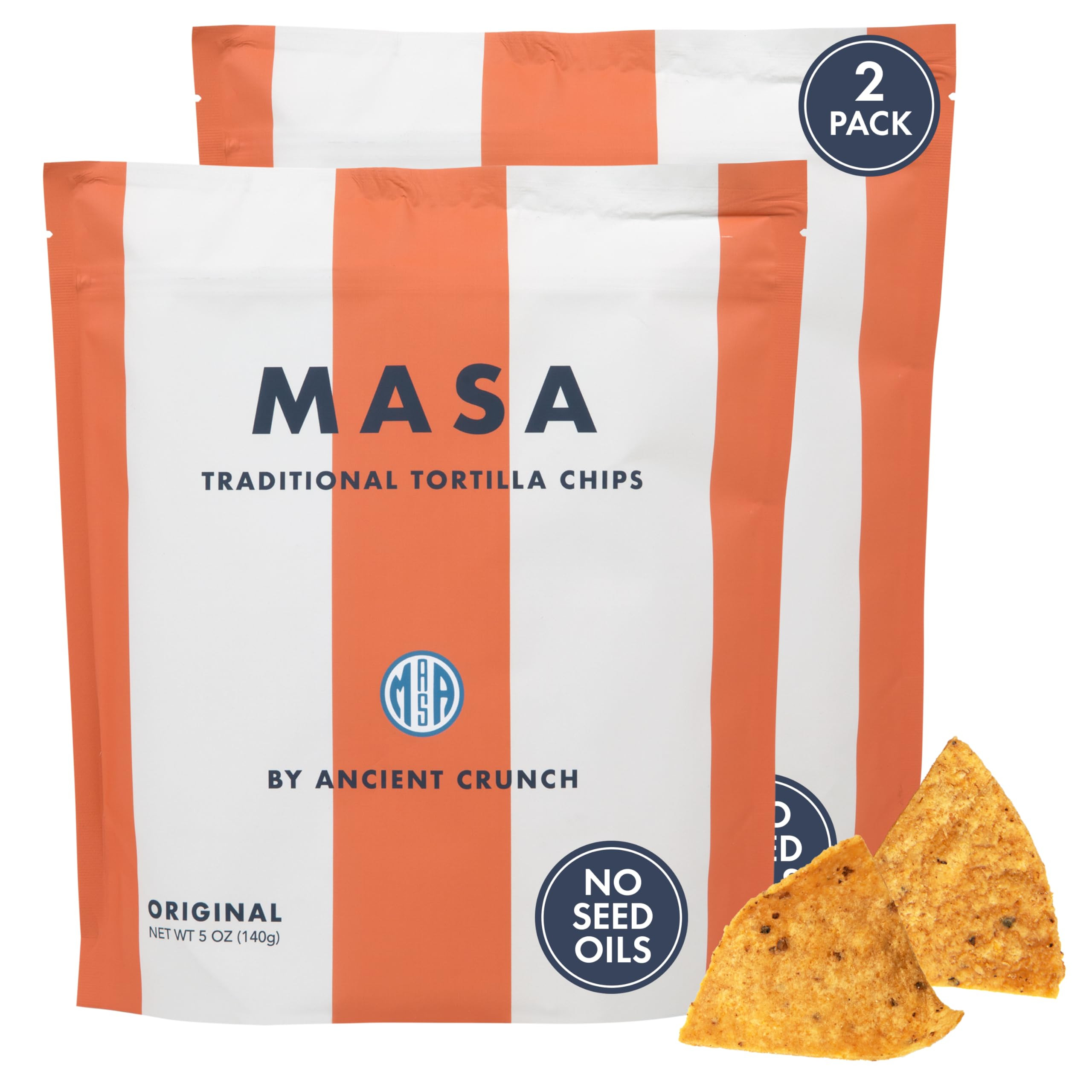 MASA CHIPS - Tortilla Chips Snack Pack - Seed Oil Free, Naturally Grown Corn Chips - Low Carb Sna... | Amazon (US)