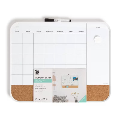 U Brands 16"x20" Mod Frame 3-in-1 Planner Board - White | Target