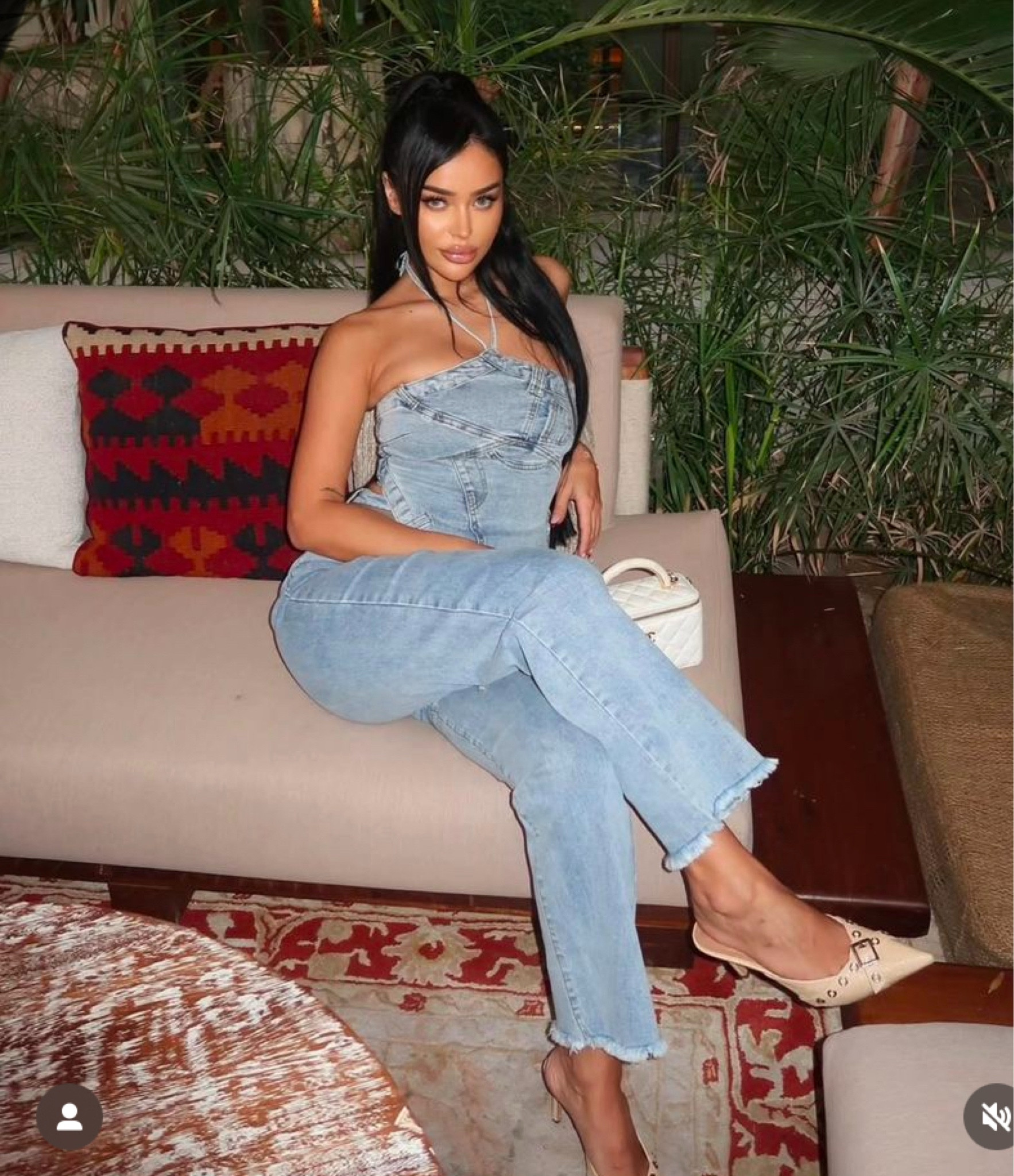 2025 fashion trend -denim on denim
Light wash denim l top
Light wash denim straight leg jeans
Beige heel pumps  
White Chanel vanity bag 

#LTKStyleTip #LTKSeasonal #LTKBeauty