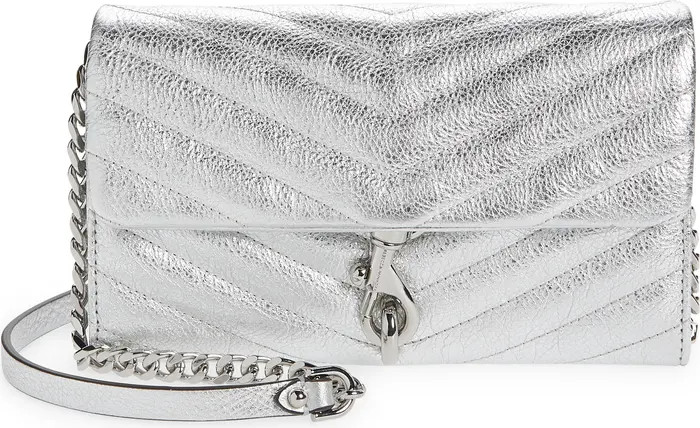 Edie Quilted Leather Wallet on a Chain | Nordstrom