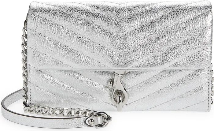 Edie Quilted Leather Wallet on a Chain | Nordstrom