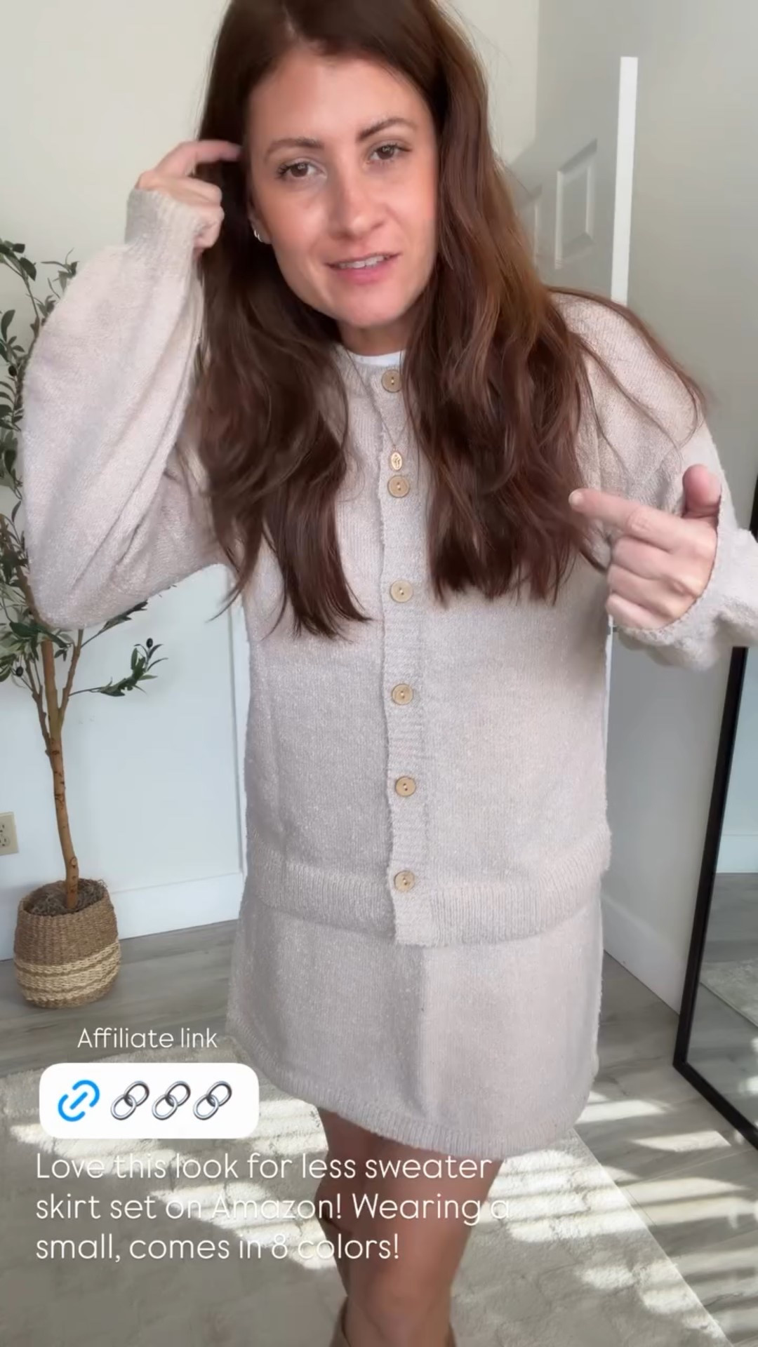 Affiliate link Love this look for less sweater skirt set on Amazon! Wearing a small, comes in 8 colors!