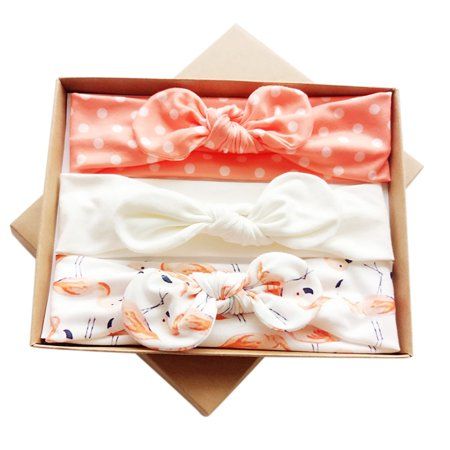 Baby Girls Headbands with Bows 3 Pack Infant Toddler Headwrap Hair Band - Walmart.com | Walmart (US)
