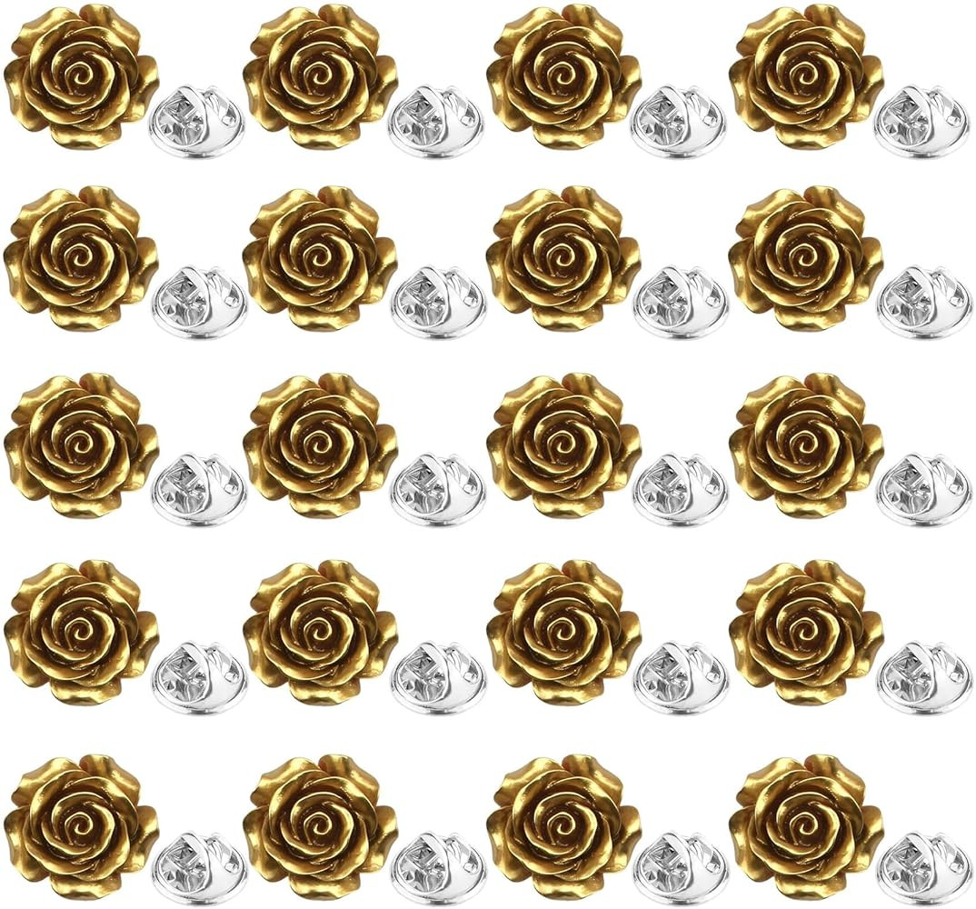20 Pcs Enamel Rose Flowe Brooches Pins for Women Colorful Floral Brooch Flower Lapel Pin Badge Cr... | Amazon (US)