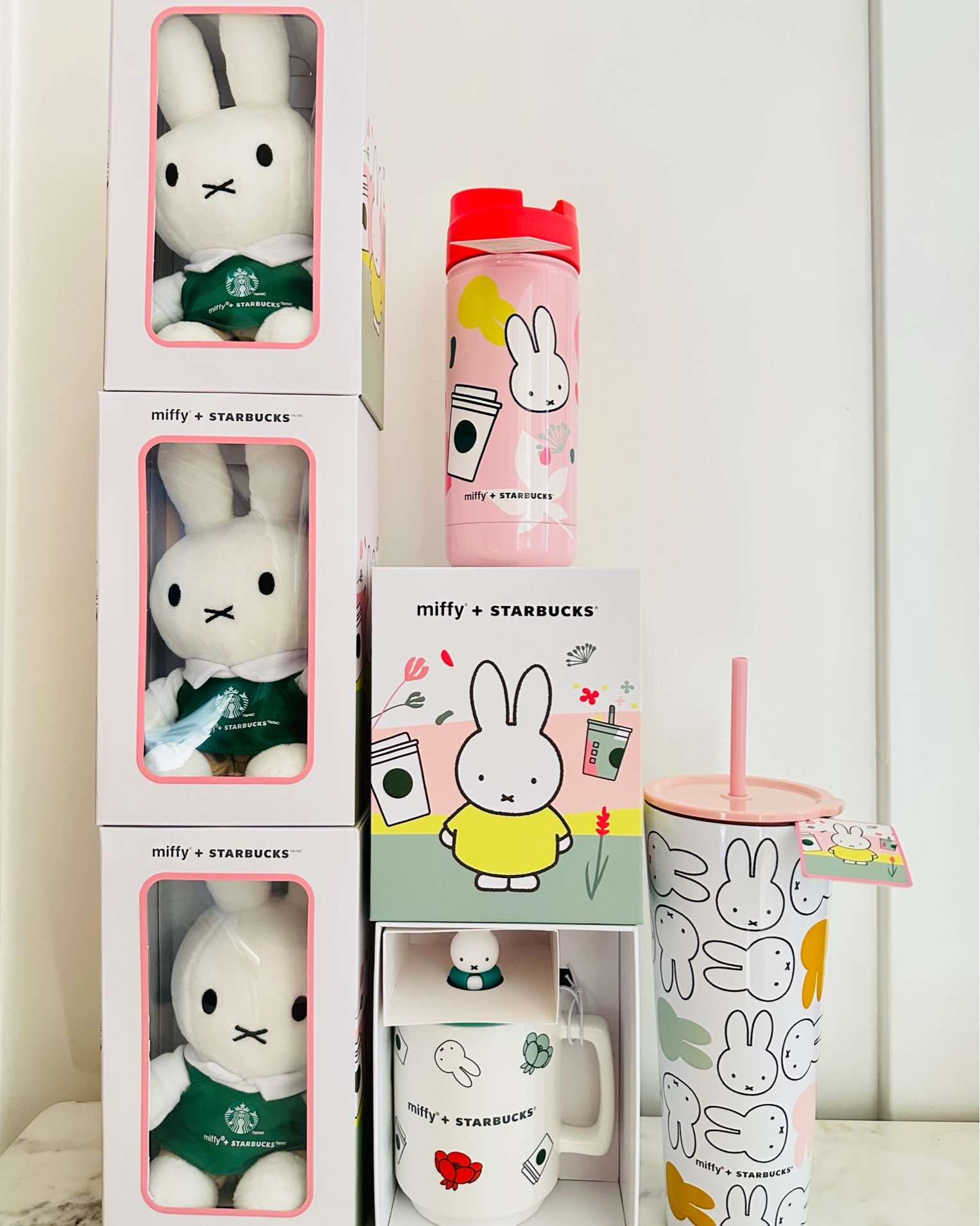 On a mission looking for the New Miffy + Starbucks collab and it was so worth it!!!🤩 It released on May 19th so I was too busy getting ready for my son’s birthday that I totally forgot about it!🎉🥳 I pretty much thought it was hopeless until I just stumbled upon some!!😍 I walked in to my local @Starbucks to pick up my iced tea and there they were- all my favorite ones that I wanted!!🥰 Yup, I made sure to ask before getting more than one of the cutest little Miffy plushies!!☺️ I was about to go online to buy the Miffy plush like I had to do for the Hello Kitty + Starbucks collab!😅 Those were not as priced well as I found some reasonably priced and linked them for you!!😁 Some at just $5 over with $5.83 shipping & some $10 over w/ FREE Shipping!!☺️ Don’t give up yet, check your local Starbucks or Target first!😉 I got everything that I saw except the plastic tumbler with Miffy topper that was tempting, but was hoping to see the other stainless steel water bottle with carrying handle in mint green color!!😊 Did you get any from this cute Starbucks collection?🤔

🛍️ My Starbucks haul:
3 - Miffy + Starbucks boxed plush 
1 Miffy + Starbucks ceramic mug with lid topper 
1 Miffy + Starbucks stainless steel tumbler with straw 
1 Miffy + Starbucks stainless steel cold cup 
1 Miffy + Starbucks gift card 

#miffystarbucks #starbuckscups #starbucksxmiffy #starbuckscollab #miffytumblers 

Gift ideas, travel cups

#LTKOver40 #LTKTravel #LTKKids