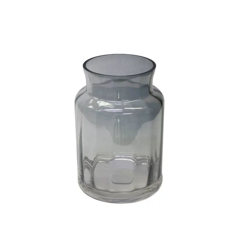 Mainstays 7.9" Gray Glass Vase Container ( 7.8"H x 5.5"W x 5.5"D) - Walmart.com | Walmart (US)