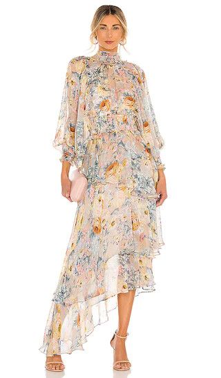 Astrid Dress in Multi | Blue Floral Dress | Yellow Floral Dress Floral Maxi Dress Long Floral Dress | Revolve Clothing (Global)