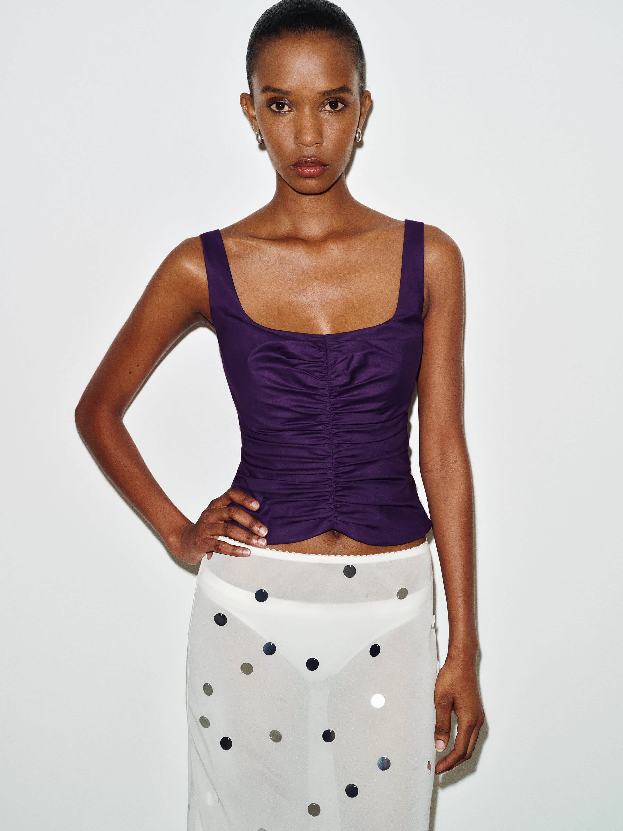 Reformation Thistle Top Purple 10 | Reformation (Global)