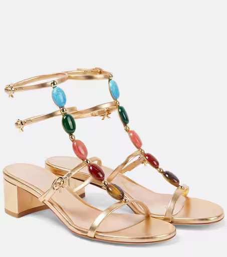 Shanti 45 metallic leather sandals | Mytheresa (US/CA)