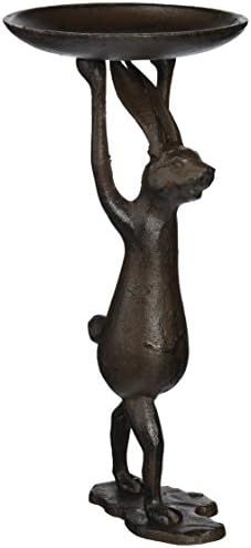 Creative Co-Op Cast Iron Rabbit Candleholder in Antiqued Bronze Finish | Amazon (US)