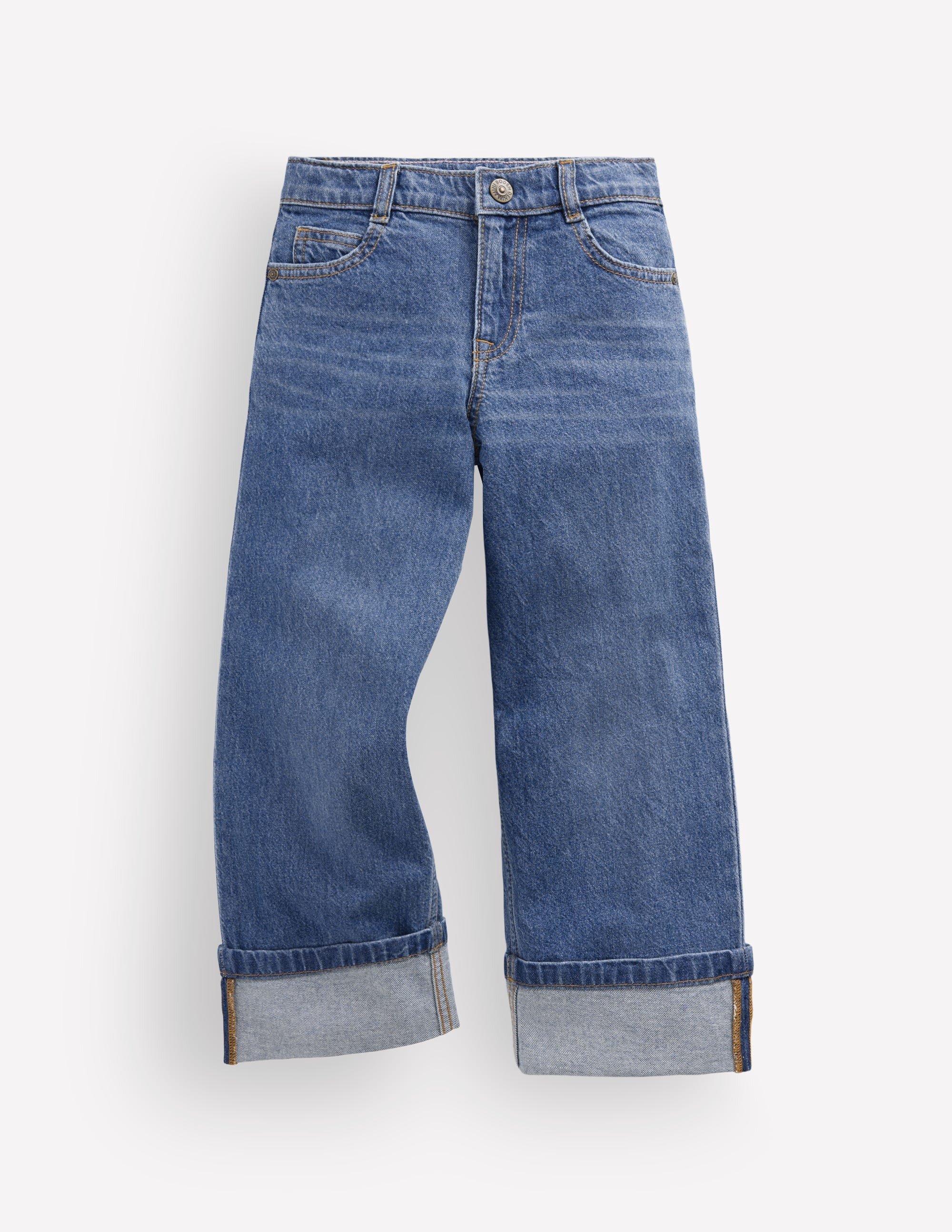 Straight Leg Turn Back Jean-Mid Vinatge | Boden (US)