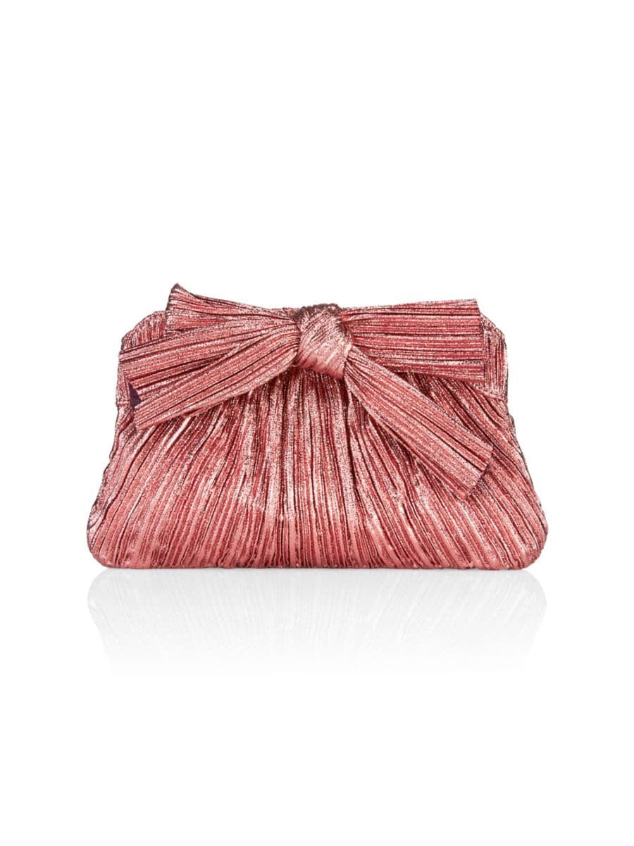 Rayne Knotted Lamé Satin Clutch | Saks Fifth Avenue