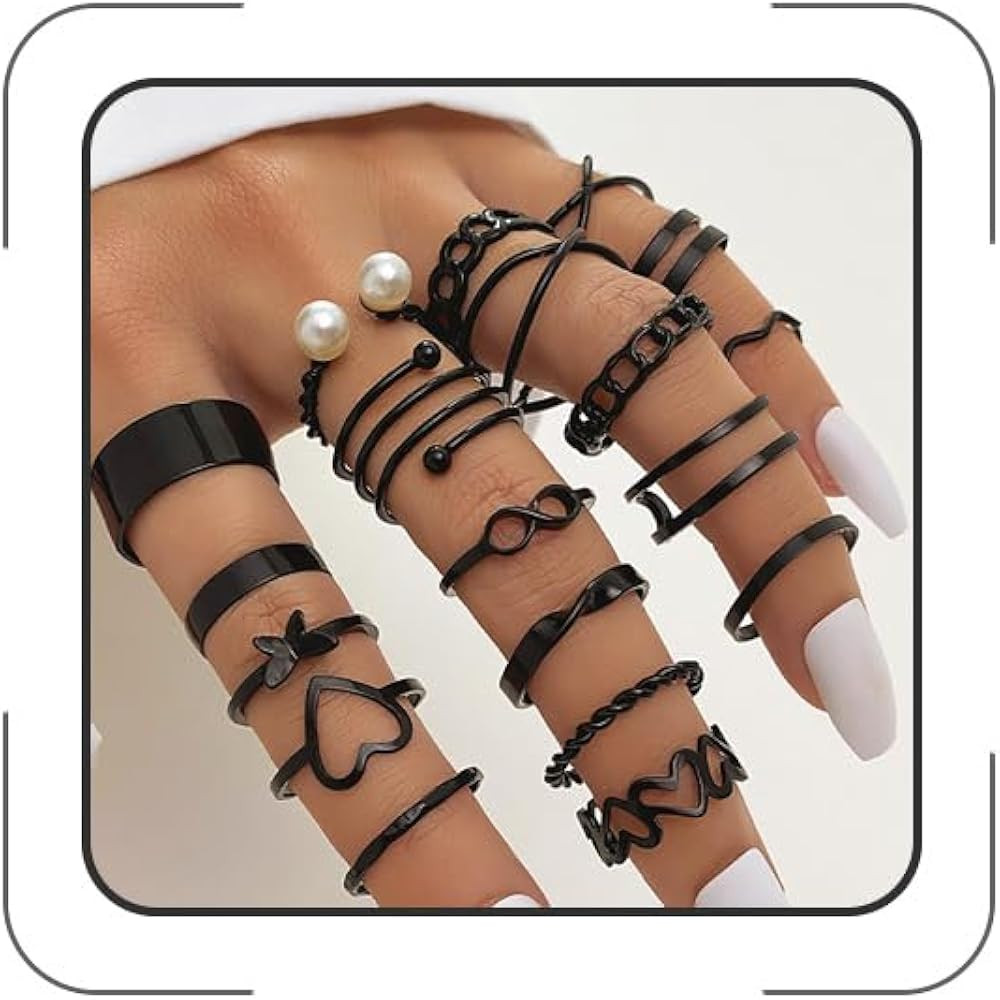 Knuckle Stackable Gold Rings for Women Gold Stacking Ring Set Vintage Boho Ring Set Butterfly Hea... | Amazon (US)