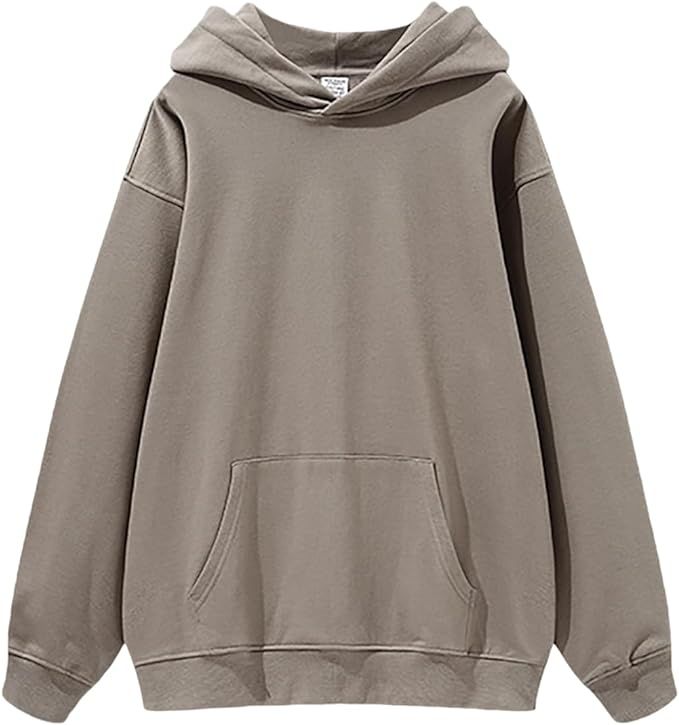 Meladyan Oversized Hoodie Sweatshirts for Men and Women Long Sleeve Fleece Drop Shoulder Kangaroo... | Amazon (US)