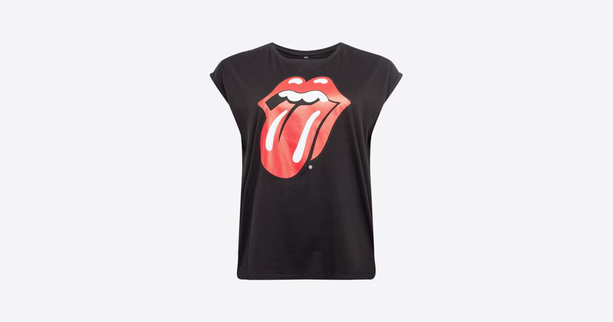 Merchcode Shirt 'Rolling Stones Tongue' in Zwart | ABOUT YOU | ABOUT YOU NL
