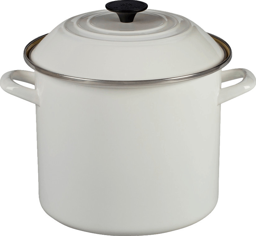 Le Creuset Enamel on Steel Stockpot · 10 QT · White | Curated