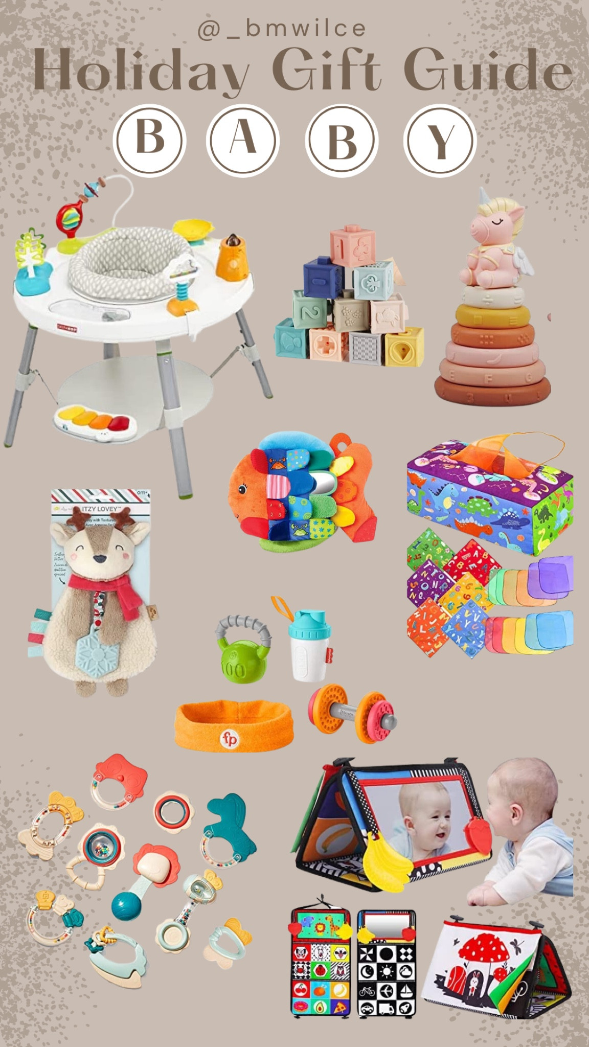 Holiday Gift Guide/Baby Gift Guide/4+ months baby gifts/Holiday Gifts for Baby/Baby Holiday Gift Ideas 

#LTKbaby #LTKHoliday #LTKGiftGuide