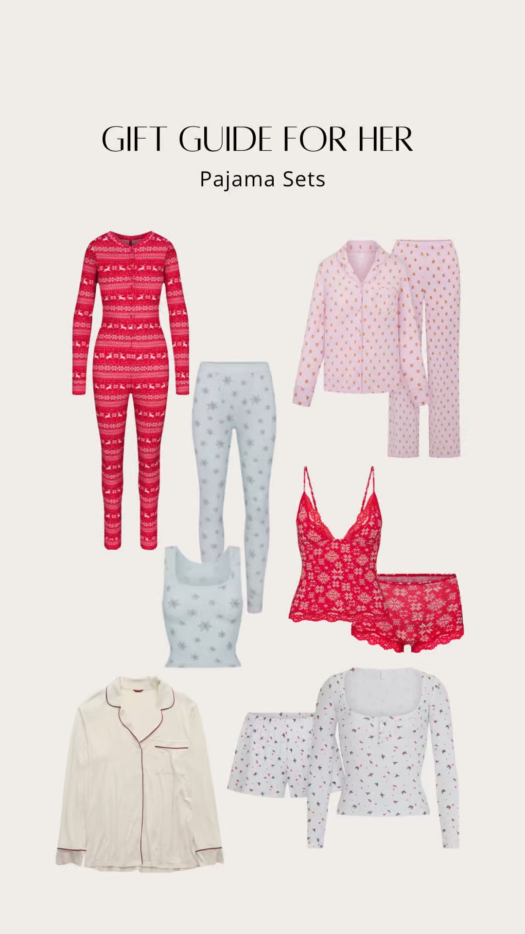 Guide Guide For Her: Pajamas 

Gift ideas. Amazon finds. Pjs. Amazon gift ideas. Gifts for women. Christmas gifts. Holiday gifts. Pajamas. Matching set. Cozy clothes. 

#LTKHoliday #LTKGiftGuide #LTKFindsUnder100

#LTKHoliday #LTKGiftGuide #LTKCyberWeek

#LTKCyberWeek #LTKHoliday #LTKGiftGuide