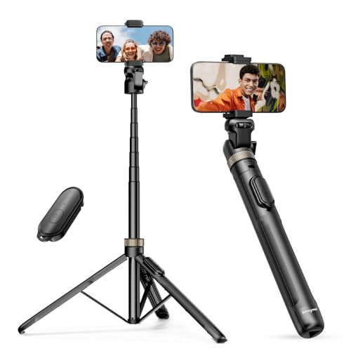 Sensyne 72" Extendable Tripod for iPhone & Selfie Stick with Detachable Phone Holder & Wireless Remote, Compatible with All Cell Phones, Black | Amazon (US)