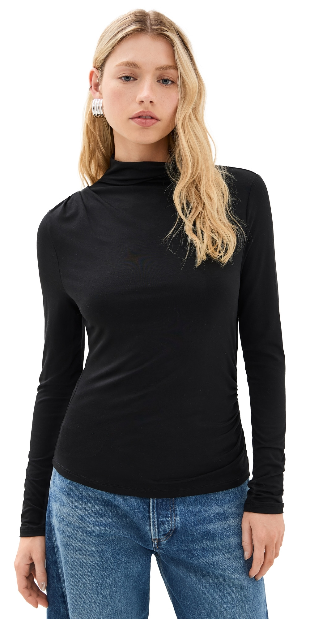 Veronica Beard Jean Mylie Top Black S | Shopbop