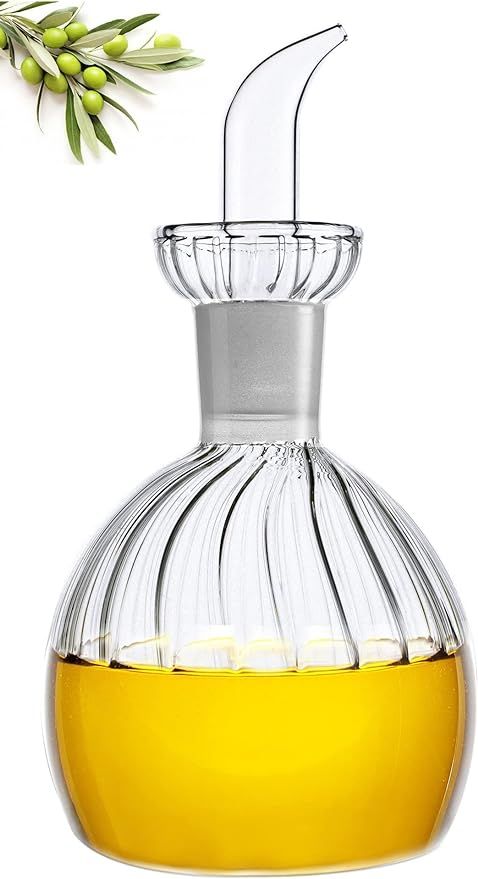 HAIZEEN 18 oz/540 ml Clear Glass Olive Oil Dispenser Bottle - Oil & Vinegar Cruet with Pourers an... | Amazon (US)