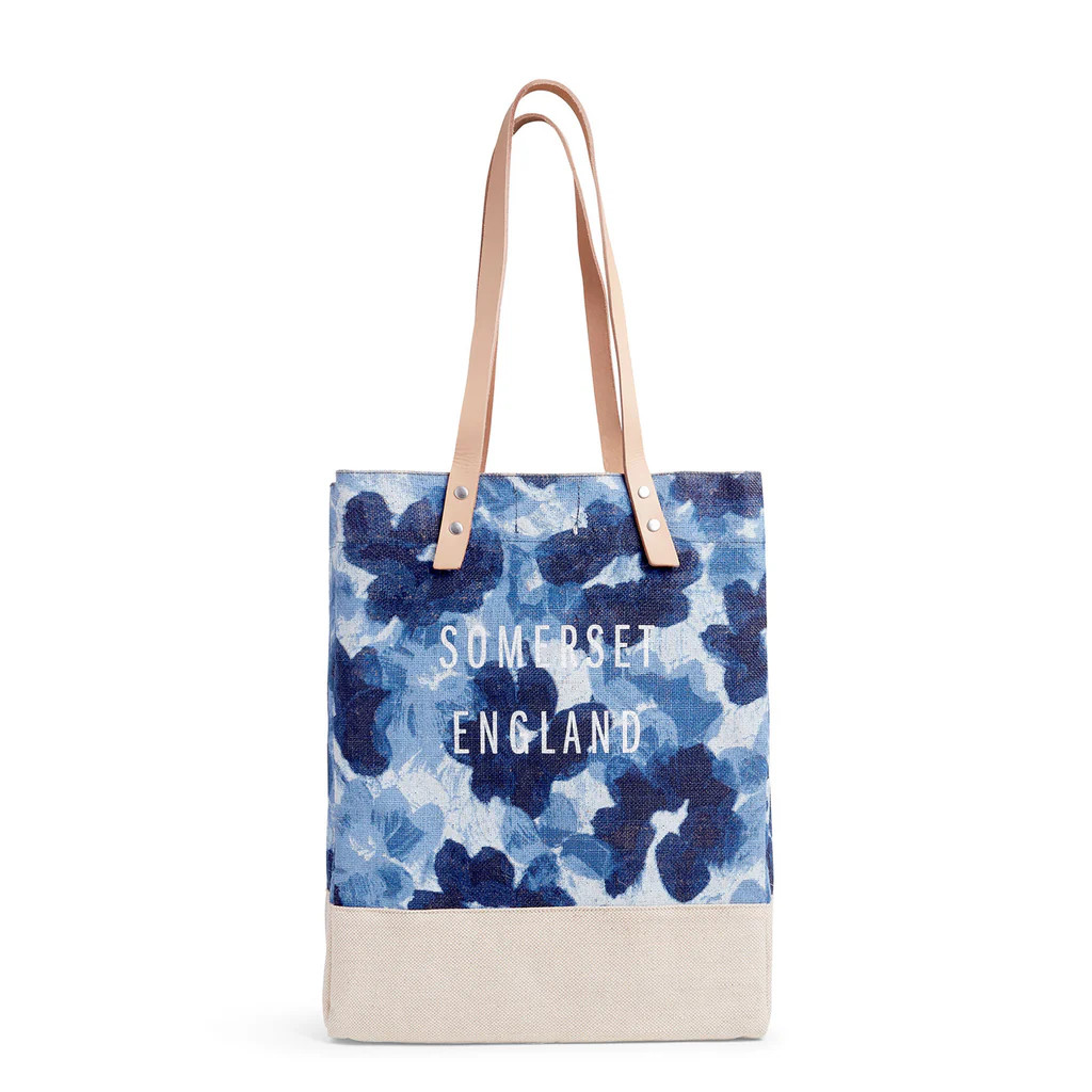 Wine Tote in Indigo Bloom by Liesel Plambeck Only available once per year | Apolis
