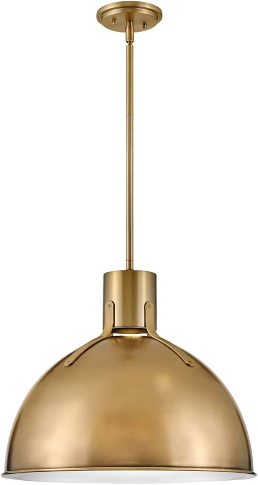 Hinkley Argo Collection 20" 6.5W One Light GU10 LED Pendant, Heritage Brass/Textured Black | Amazon (US)