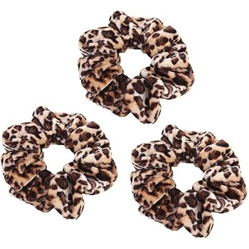 Pinksee 3pcs Leopard Print Hair Bands Set Scrunchy Hair Ties Ropes Scrunchies for Women Hair Acce... | Amazon (US)