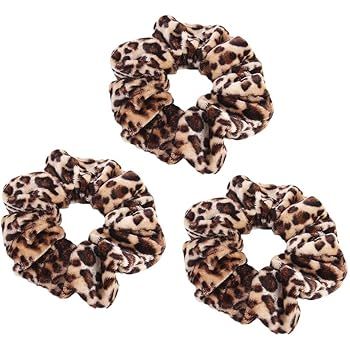Pinksee 3pcs Leopard Print Hair Bands Set Scrunchy Hair Ties Ropes Scrunchies for Women Hair Acce... | Amazon (US)