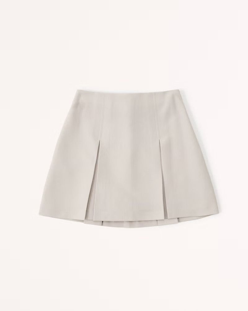 Pleated Menswear Mini Skort | Abercrombie & Fitch (US)