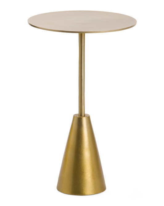 Metal Cone Base Side Table | TJ Maxx