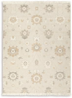 Signature Design by Ashley Calkin Vintage Indoor Floral Handmade Wool Blend 8 x 10 Rug with Fring... | Amazon (US)
