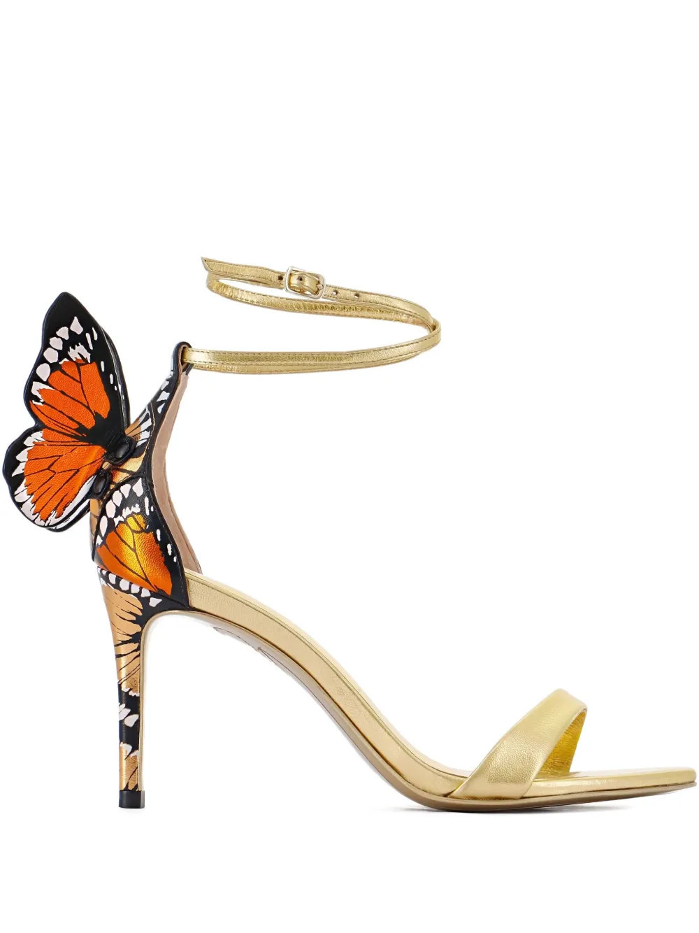 Sophia Webster 85mm Chiara sandals - Gold | Farfetch Global