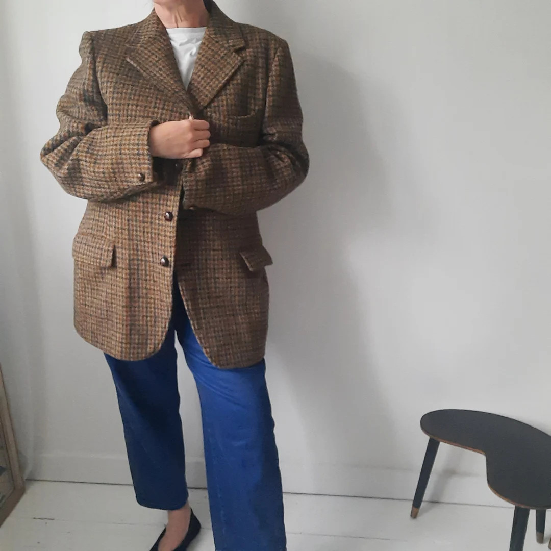HARRIS TWEED Tailored 70s Wool Longline Blazer Coat Scottish Heritage Bespoke - Etsy UK | Etsy (UK)