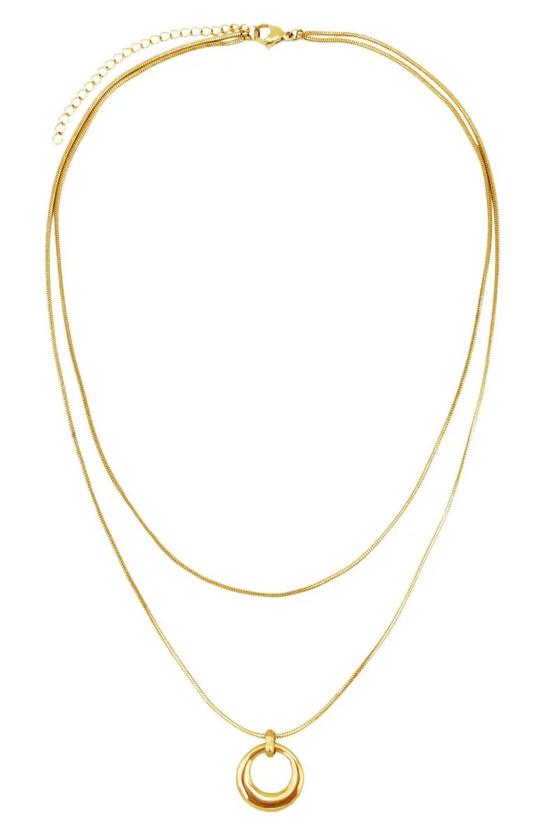 Almas Open Circle Pendant Layered Necklace | Nordstrom