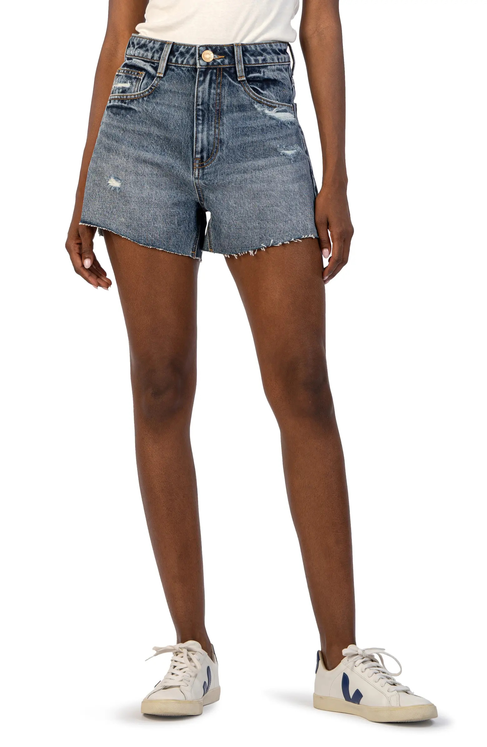 Taylor Distressed High Waist Cutoff Denim Shorts | Nordstrom