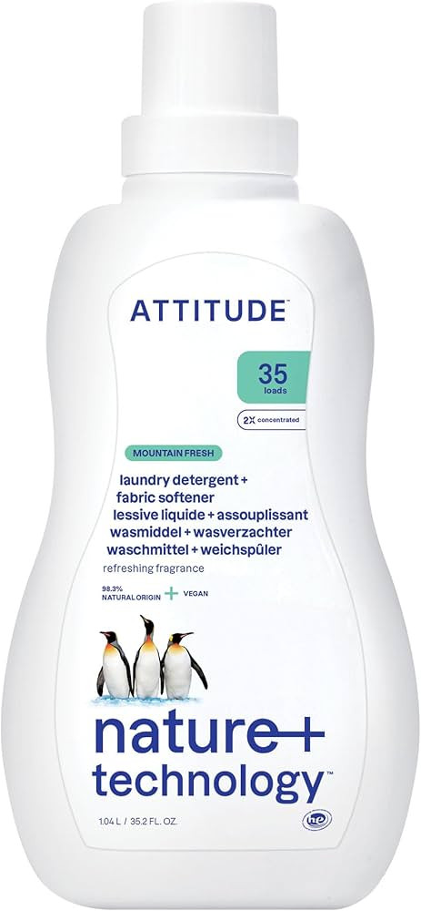 ATTITUDE 2-in-1 Laundry Detergent and Fabric Softener, Plant and Mineral-Based Ingredients, HE, V... | Amazon (US)