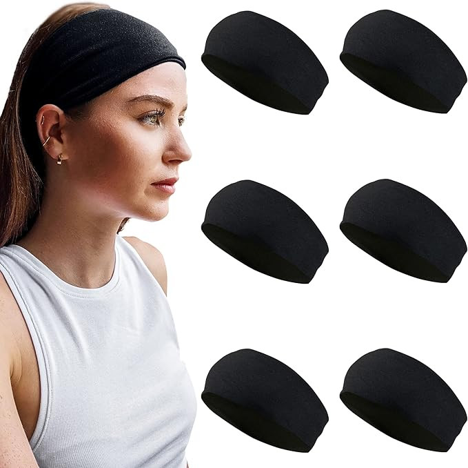 Styla Hair Solid Headband for All Types – 6 Pack Wide Headbands Women in Soft Stretch Fabric Da... | Amazon (CA)