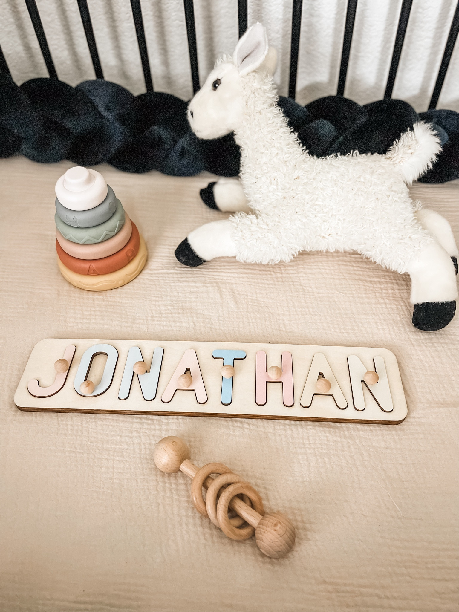 Customized baby name puzzle

How adorable is this BoHo baby named puzzle. 
Aesthetically pleasing and useful.
Baby’s first puzzle!


#LTKbaby #LTKfamily #LTKkids