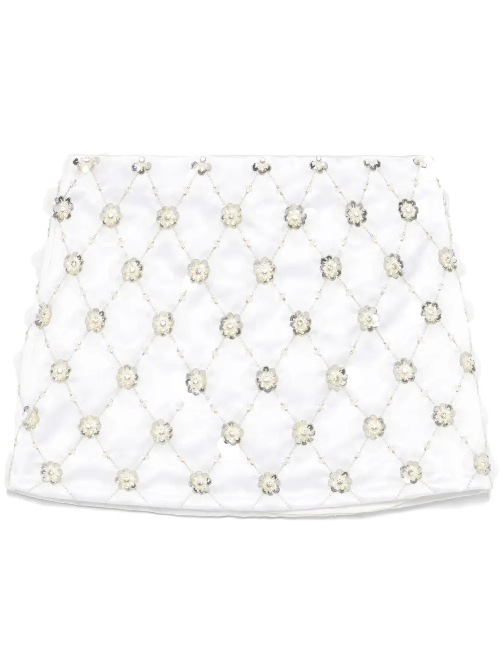 DES PHEMMES sequin-embellishment Mini Skirt | White | FARFETCH AU | Farfetch Global