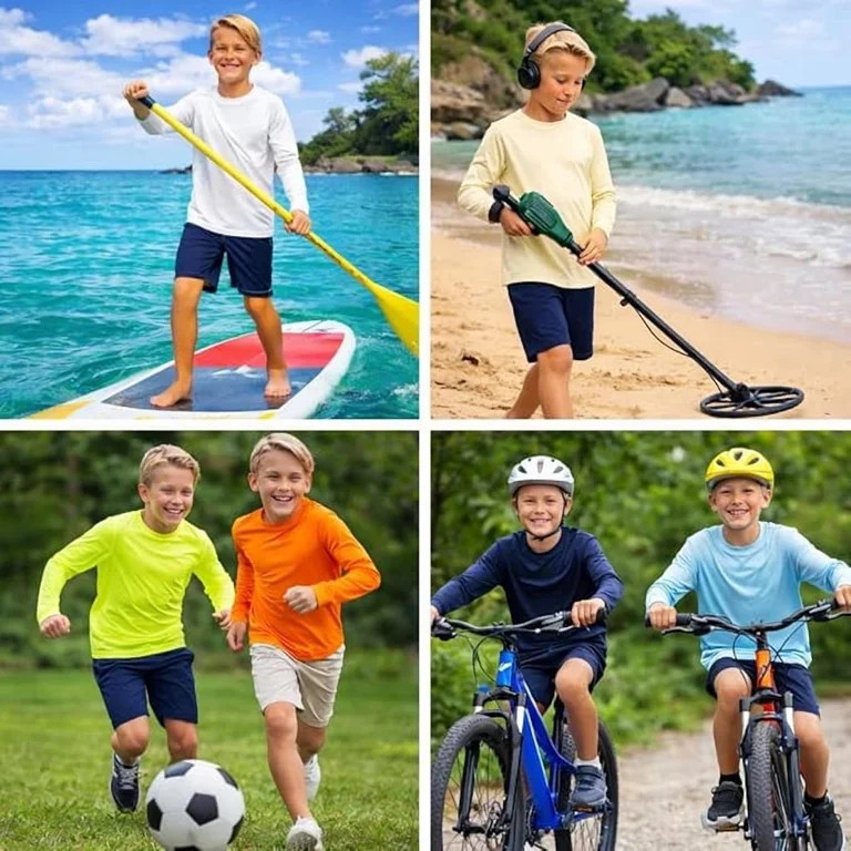InGear Boys' Long Sleeve Rash Guard Swim Shirt, UPF 50+ Quick Dry Sun Protection, Yellow, XL | Walmart (US)
