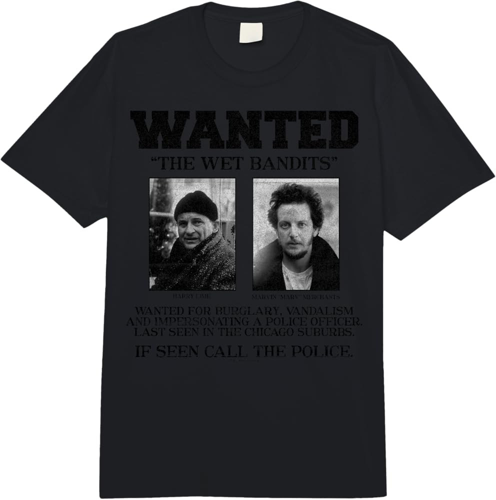 Home Alone Wanted The Wet Bandits Poster Comfort Colors Adult Heavyweight T-shirt | Amazon (US)
