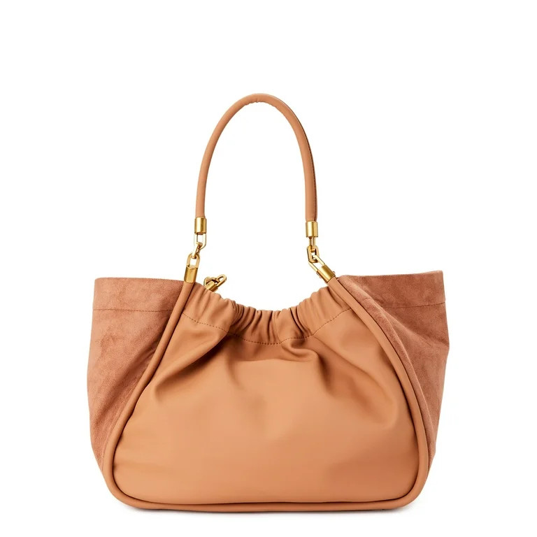 Scoop Women's Sueded Tote Bag Beige - Walmart.com | Walmart (US)