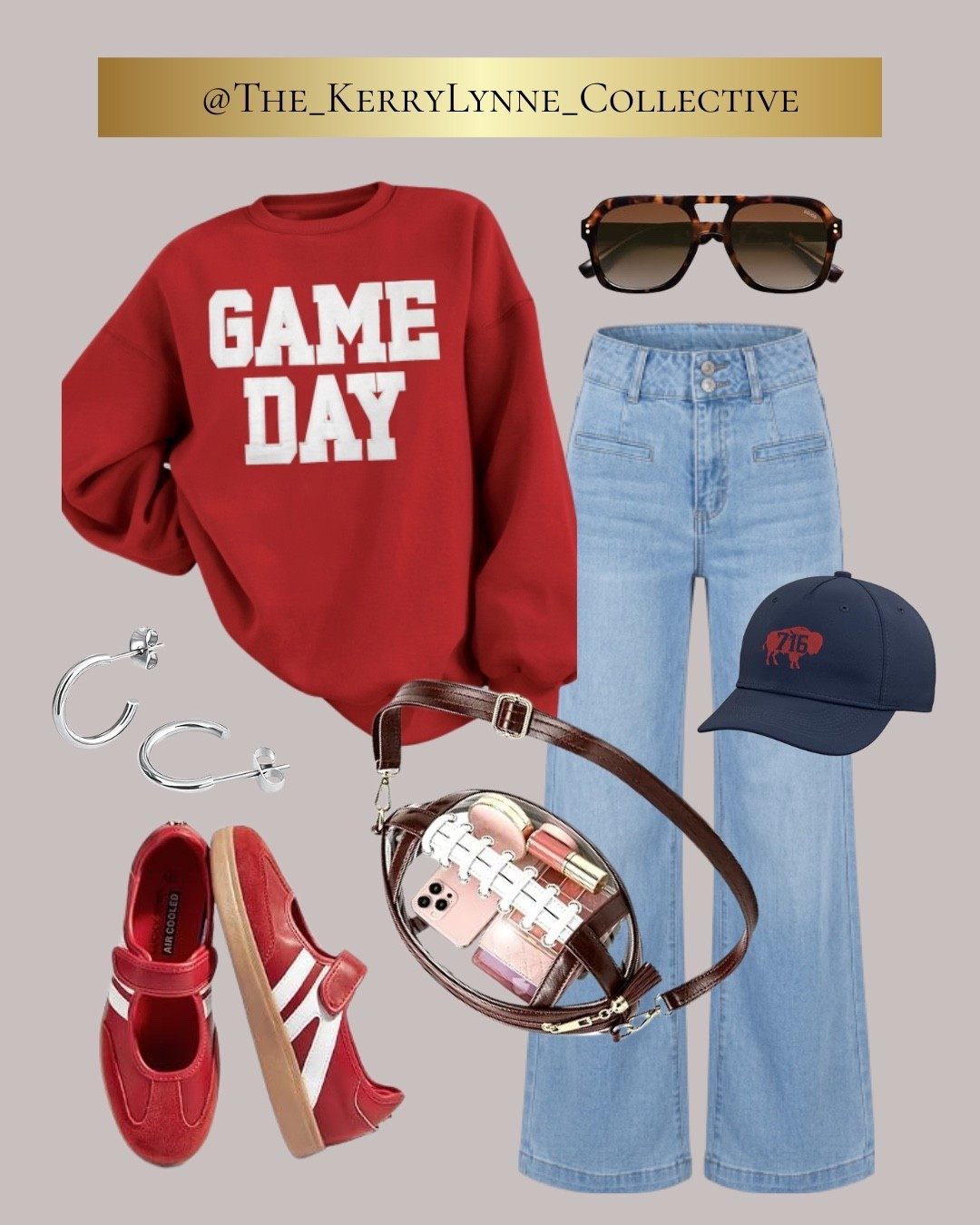 Game Day, But Make It Cute ❤️🏈


Keeping it sporty, comfy, and still put together for game day ❤️🏈
A bold red sweatshirt, easy denim, and the cutest red sneakers = the perfect casual fan look. Add a clear bag and sunnies, and you’re ready for tailgates, touchdowns, and all the fall football vibes.

Who else loves a laid-back game day look that still feels styled? ❤️

#GameDayStyle #FootballFashion

#LTKgrwm #LTKootd