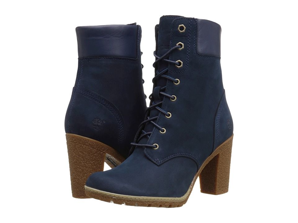 Timberland Earthkeepers(r) Glancy 6 Boot (Navy Nubuck) Women's Dress Lace-up Boots | 6pm
