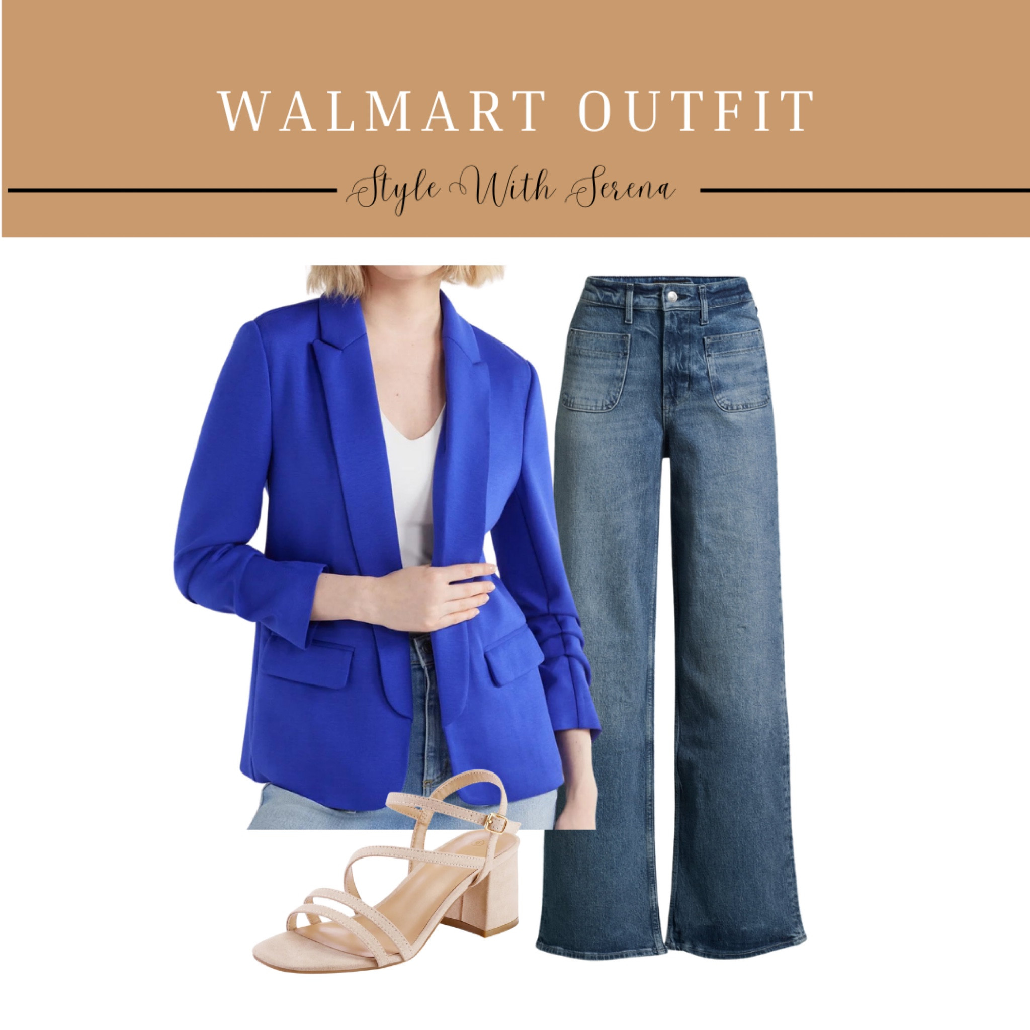 Walmart outfit, Walmart fashion finds, Walmart finds, blazer outfit, blazer, denim, heels, work outfit 

#LTKOver40 #LTKFindsUnder50 #LTKWorkwear