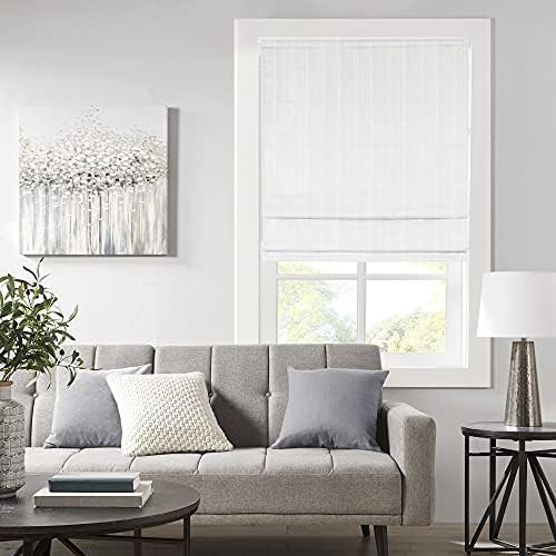 Madison Park Galen Cordless Roman Shades - Fabric Privacy Single Panel Darkening, Energy Efficien... | Amazon (US)