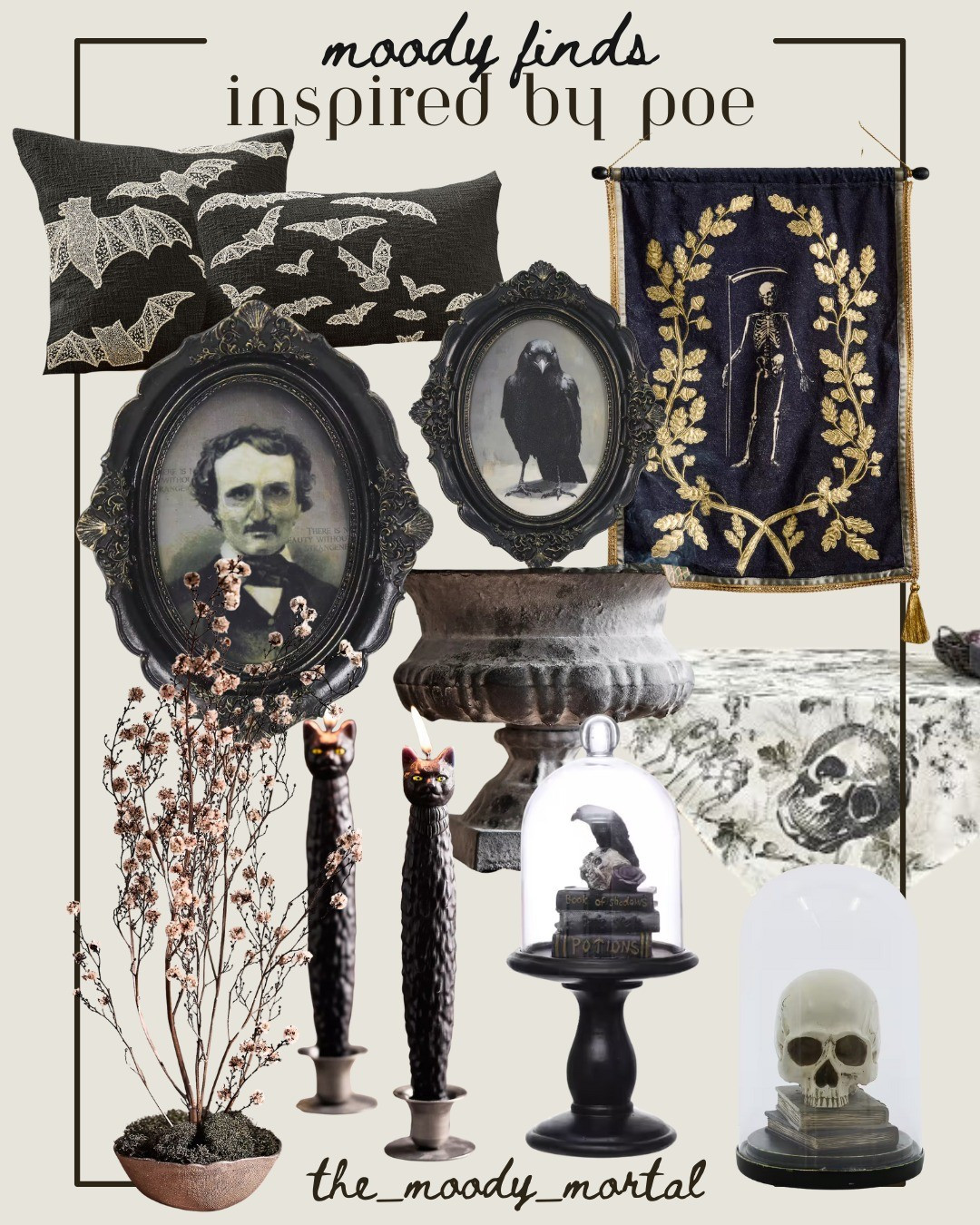 •• Moody finds inspired by E.APoe ••  #halloween #spooky #witchy #decor #homedecor

#LTKHome #LTKSeasonal #LTKFindsUnder100