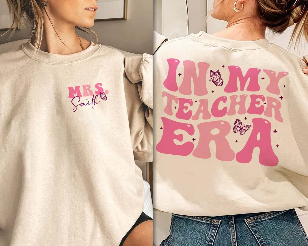 In My Teacher Era Shirt, In My Cool Teacher Era Shirt, Custom name Teacher shirt, Teacher Appreci... | Etsy (US)